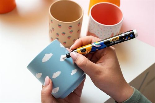 Dekormarker készlet, 1,5 - 2,3 mm, BIC "Paint marker", 4 különböző élénk szín