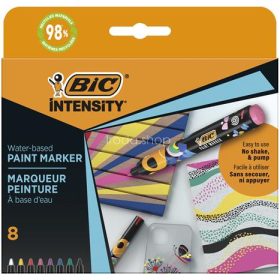   Dekormarker készlet, 1,5 - 2,3 mm, BIC "Paint marker", 8 különböző élénk szín
