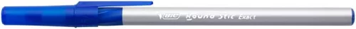 Golyóstoll, 0,28 mm, kupakos, BIC "Round Stic Exact", kék