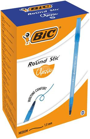 Golyóstoll, 0,32 mm, kupakos, BIC "Round Stic Classic", kék