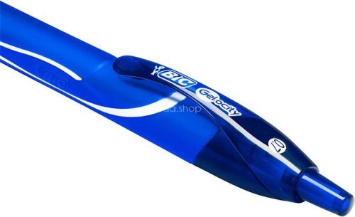 Zseléstoll, 0,3 mm, nyomógombos, BIC "Gel-ocity Quick Dry", kék