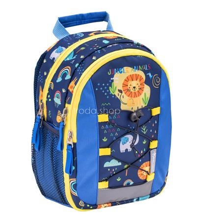 Hátizsák, cipzáras, BELMIL "Mini Kiddy Little Jungle", dzsungel
