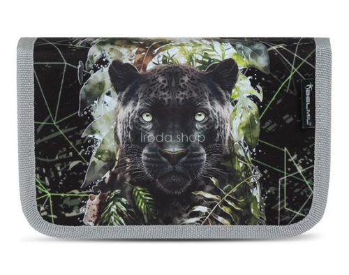 Tolltartó, klapnis, cipzáras, BELMIL "Black Panther", fekete párduc