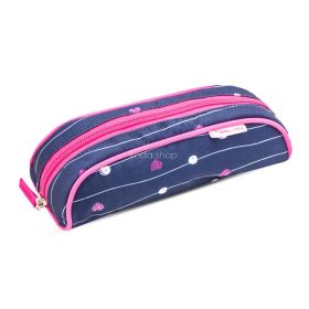   Tolltartó, henger alakú, cippzáras, BELMIL "Simple Hearts", rózsaszín szív