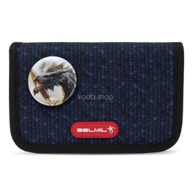   Tolltartó, klapnis, cipzáras, BELMIL "World of Dragons", fekete, sárkányok világa