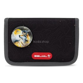   Tolltartó, klapnis, cipzáras, BELMIL "Wolves Sand", fekete, farkas