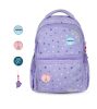Iskolatáska, cipzáras, BELMIL "Maxi Pack Purple Dots", lila pöttyös