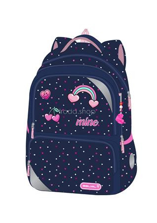 Iskolatáska, cipzáras, BELMIL "Maxi Packspecial T-Simple Heart", pöttyös-szivecskés