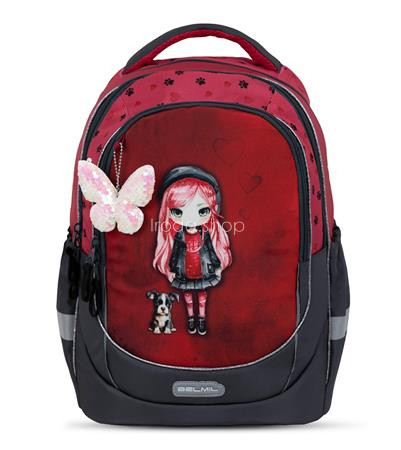 Iskolatáska, cipzáras, BELMIL "Leisure Plus Ladybug Girl", katicalány