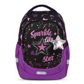   Iskolatáska, cipzáras, BELMIL "Leisure Plus Sparkle like a Star", csillagok