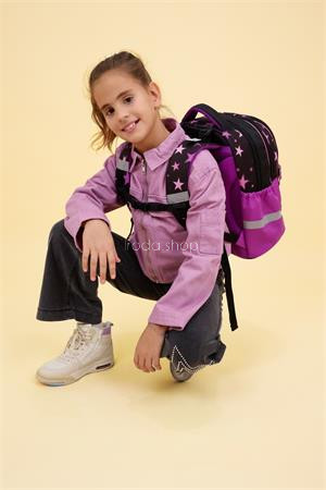 Iskolatáska, cipzáras, BELMIL "Leisure Plus Sparkle like a Star", csillagok