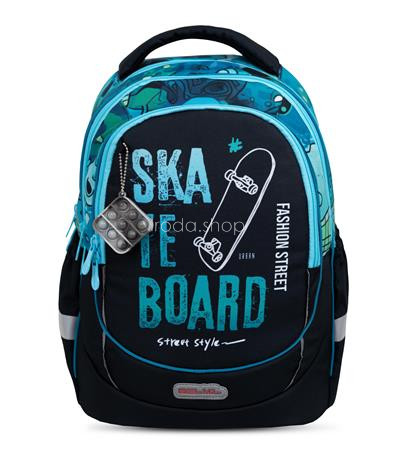 Iskolatáska, cipzáras, BELMIL "Leisure Plus Skate Board", gördeszka