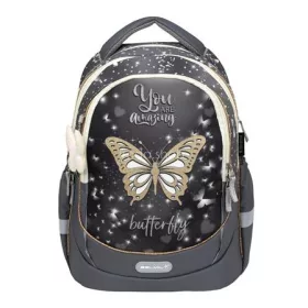   Iskolatáska, cipzáras, BELMIL "Leisure Plus Starlight Butterfly", csillagfény pillangó