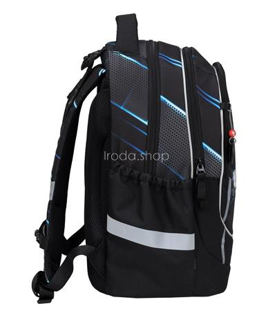 Iskolatáska, cipzáras, BELMIL "Leisure Plus Midnight Turbo", versenyautó