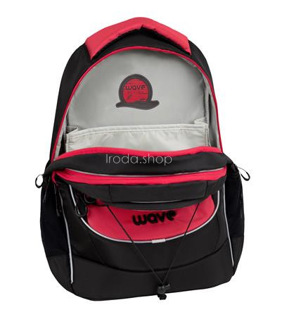 Hátizsák, cipzáras, BELMIL "Boost Meteor", fekete-piros