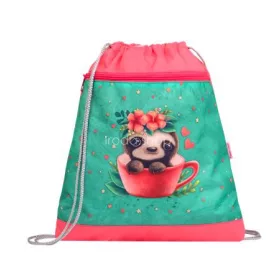   Tornazsák, BELMIL "Cute sloth", zöld-rózsaszín, lajhár
