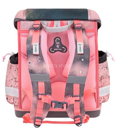 Iskolatáska, fémcsat, BELMIL "Classy Ballerina", fekete-rózsaszín, balerina