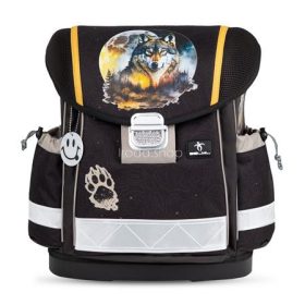   Iskolatáska, fémcsat, BELMIL "Classy Moonless Night", farkas