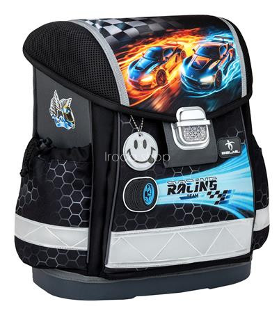 Iskolatáska, fémcsat, BELMIL "Classy Race it", versenyautó