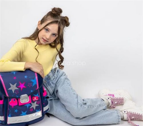 Iskolatáska, fémcsat, BELMIL "Classy Sparkling Star", csillagok