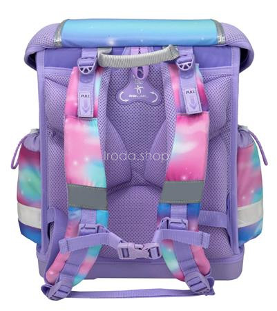 Iskolatáska, fémcsat, BELMIL "Classy Heart of the Rainbow", unikornis