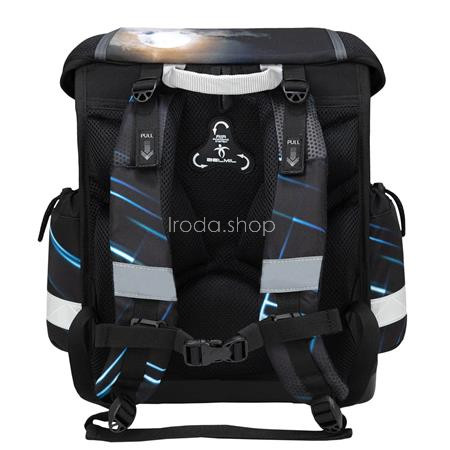 Iskolatáska, fémcsat, BELMIL "Classy Midnight Turbo", versenyautó