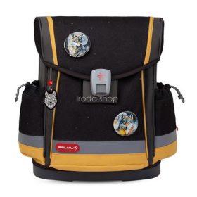   Iskolatáska, mágneszárral, BELMIL "Classy Plus Wolves Sand", farkas