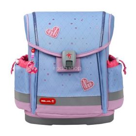   Iskolatáska, mágneszárral, BELMIL "Classy Plus Lavander", lila szivecske