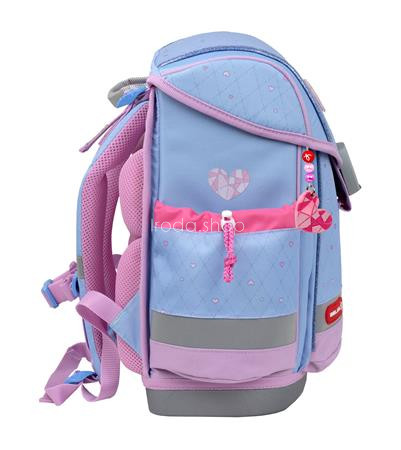 Iskolatáska, mágneszárral, BELMIL "Classy Plus Lavander", lila szivecske