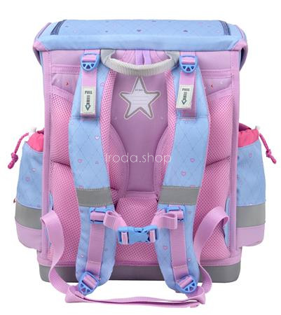 Iskolatáska, mágneszárral, BELMIL "Classy Plus Lavander", lila szivecske