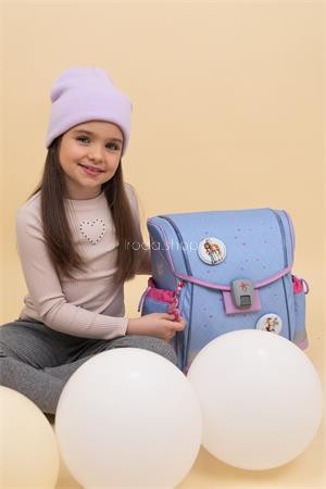 Iskolatáska, mágneszárral, BELMIL "Classy Plus Lavander", lila szivecske