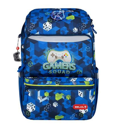 Iskolatáska, cipzáras, BELMIL "Zippy Gamer Squad", gamer