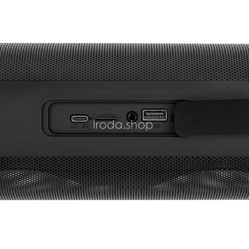 SAL BT2000 boombox, 2x10W, MP3 zenelejátszó, Bluetooth, mélysugárzó, basszus, RGB LED fényjáték, beépített akkumulátor, IPX5