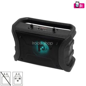   SAL BTWORKY munka és szabadidő hangszóró, 8 W, FM rádió, BT TWS, USB/microSD, AUX, RGB LED, USB-C töltőkábel, ~20 h üzemidő