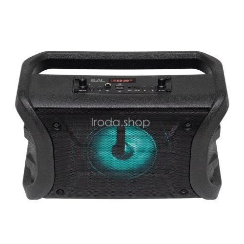 SAL BTWORKY munka és szabadidő hangszóró, 8 W, FM rádió, BT TWS, USB/microSD, AUX, RGB LED, USB-C töltőkábel, ~20 h üzemidő
