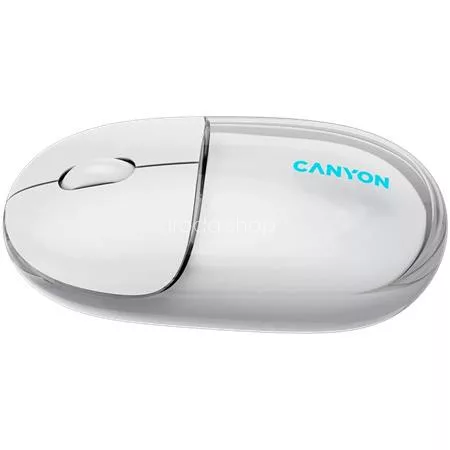 Egér, vezeték nélküli, dual-mode kapcsolat, optikai, CANYON "OnClick 24", fehér