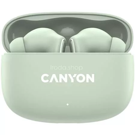 Fülhallgató, TWS vezeték nélküli, Bluetooth 5.4, CANYON "OnGo 9", zsálya