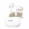 Fülhallgató, TWS vezeték nélküli, Bluetooth 5.4, CANYON "Hexagon 7", fehér-bézs
