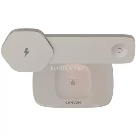 Töltőállomás, 3-az-1-ben, CANYON "Hexagon 310", szürke-narancs