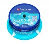 CD-R lemez, Crystal bevonat, AZO, 700MB, 52x, 25 db, hengeren VERBATIM "DataLife Plus"