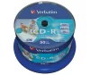 CD-R lemez, nyomtatható, matt, no-ID, AZO, 700MB, 52x, 50 db, hengeren, VERBATIM