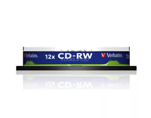 CD-RW lemez, újraírható, SERL, 700MB, 8-10x, 10 db, hengeren VERBATIM