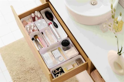 Fiókrendező, 40x6x10 cm, SMARTSTORE "Compact", fehér