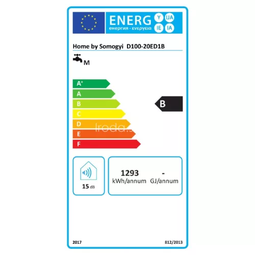 HOME D100-20ED1B DualFlex Smart elektromos vízmelegítő, bojler, 2000 W, 93 liter, IPX4, 2 víztartály, függőleges/vízszintes elhelyezés