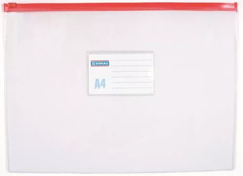 Rendszerező tasak, A4, PVC, simítózáras, DONAU