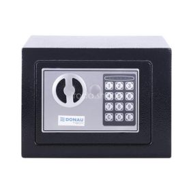   Bútorszéf, elektronikus zár, 230x170x170 mm, DONAU "Tech", fekete