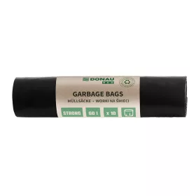   Szemeteszsák, extra erős, 60 l, 10 db, 30 µ, DONAU "Eco", fekete