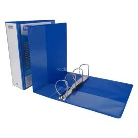   Gyűrűs könyv, panorámás, 4 gyűrű, D alakú, 80 mm, A4, PP, DONAU, kék