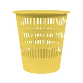 Papírkosár, 12 liter, DONAU, pasztellsárga
