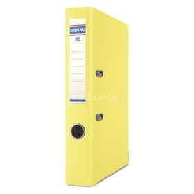   Iratrendező, 50 mm, A4, PP/karton, élvédő sínnel, DONAU "Master", citromsárga